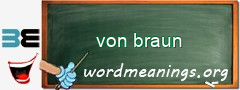 WordMeaning blackboard for von braun